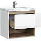 Купить Тумба под раковину Cersanit Louna 60 SZ-LOU-CO60/Wh подвесная Белый глянец дуб Эврика в магазине сантехники Santeh-Crystal.ru