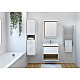 Купить Тумба под раковину Cersanit Louna 60 SZ-LOU-CO60/Wh подвесная Белый глянец дуб Эврика в магазине сантехники Santeh-Crystal.ru