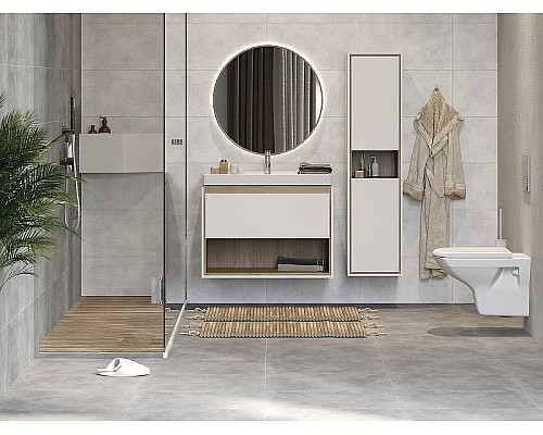 Santeh-Crystal.ru: Тумба под раковину Cersanit Louna 60 SZ-LOU-CO60/Wh подвесная Белый глянец дуб Эврика Купить Тумба под раковину Cersanit Louna 60 SZ-LOU-CO60/Wh подвесная Белый глянец дуб Эврика в магазине сантехники Santeh-Crystal.ru