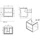Купить Тумба под раковину Cersanit Louna 60 SZ-LOU-CO60/Wh подвесная Белый глянец дуб Эврика в магазине сантехники Santeh-Crystal.ru