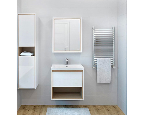 Santeh-Crystal.ru: Тумба под раковину Cersanit Louna 80 SZ-LOU-CO80/Wh подвесная Белый глянец дуб Эврика Купить Тумба под раковину Cersanit Louna 80 SZ-LOU-CO80/Wh подвесная Белый глянец дуб Эврика в магазине сантехники Santeh-Crystal.ru