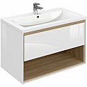 Тумба под раковину Cersanit Louna 80 SZ-LOU-CO80/Wh подвесная Белый глянец дуб Эврика Тумба под раковину Cersanit Louna 80 SZ-LOU-CO80/Wh подвесная Белый глянец дуб Эврика
