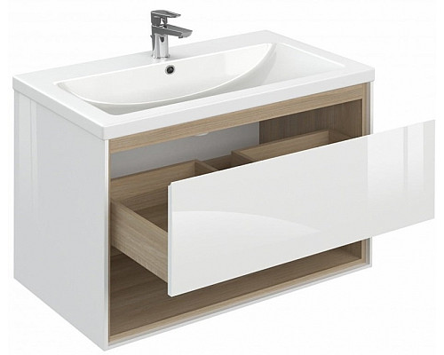 Santeh-Crystal.ru: Тумба под раковину Cersanit Louna 80 SZ-LOU-CO80/Wh подвесная Белый глянец дуб Эврика Купить Тумба под раковину Cersanit Louna 80 SZ-LOU-CO80/Wh подвесная Белый глянец дуб Эврика в магазине сантехники Santeh-Crystal.ru