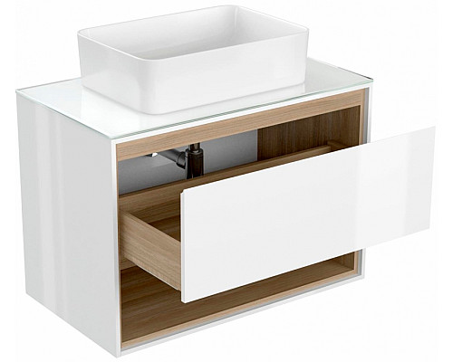 Santeh-Crystal.ru: Тумба под раковину Cersanit Louna 60 SZ-LOU60-BL/Wh подвесная Белый глянец дуб Эврика Заказать Тумба под раковину Cersanit Louna 60 SZ-LOU60-BL/Wh подвесная Белый глянец дуб Эврика в магазине сантехники Santeh-Crystal.ru