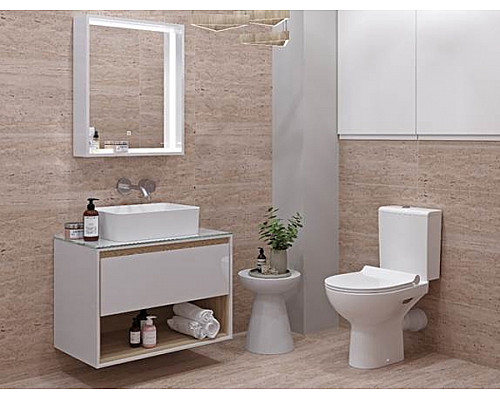 Santeh-Crystal.ru: Тумба под раковину Cersanit Louna 80 SZ-LOU80-BL/Wh подвесная Белый глянец дуб Эврика Приобрести Тумба под раковину Cersanit Louna 80 SZ-LOU80-BL/Wh подвесная Белый глянец дуб Эврика в магазине сантехники Santeh-Crystal.ru