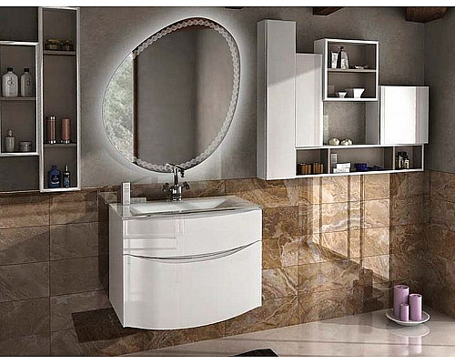 Заказать Зеркало Cezares 75 44777 с подсветкой с узором в магазине сантехники Santeh-Crystal.ru