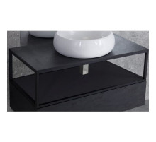 Консоль под раковину Cezares Cadro 100 CADRO50-100/50/30-1C-SO-MET-ST Черная матовая