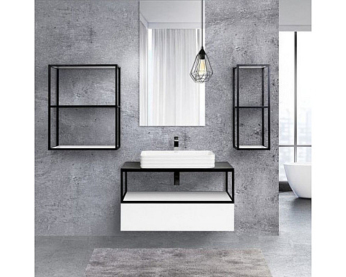 Santeh-Crystal.ru: Консоль под раковину Cezares Cadro 100 CADRO50-100/50/30-1C-SO-MET-ST Черная матовая Купить Консоль под раковину Cezares Cadro 100 CADRO50-100/50/30-1C-SO-MET-ST Черная матовая в магазине сантехники Santeh-Crystal.ru