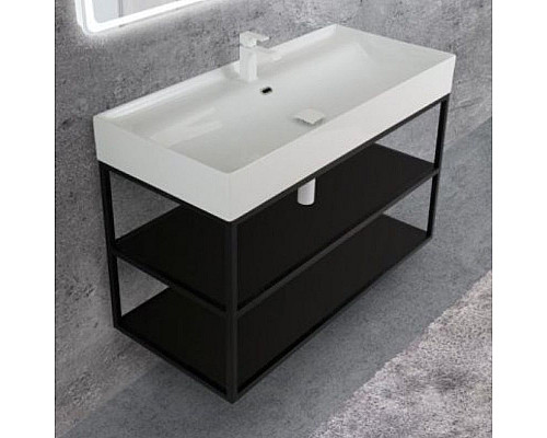 Santeh-Crystal.ru: Консоль под раковину Cezares Cadro 100 CADRO-100/46/58-2C-SO-MET-ST Черная матовая Купить Консоль под раковину Cezares Cadro 100 CADRO-100/46/58-2C-SO-MET-ST Черная матовая в магазине сантехники Santeh-Crystal.ru