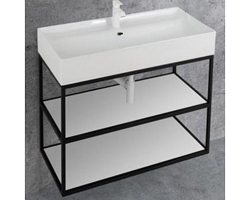 Santeh-Crystal.ru: Консоль под раковину Cezares Cadro 80 CADRO-80/46/58-2C-SO-MET-ST Черная матовая Купить Консоль под раковину Cezares Cadro 80 CADRO-80/46/58-2C-SO-MET-ST Черная матовая в магазине сантехники Santeh-Crystal.ru