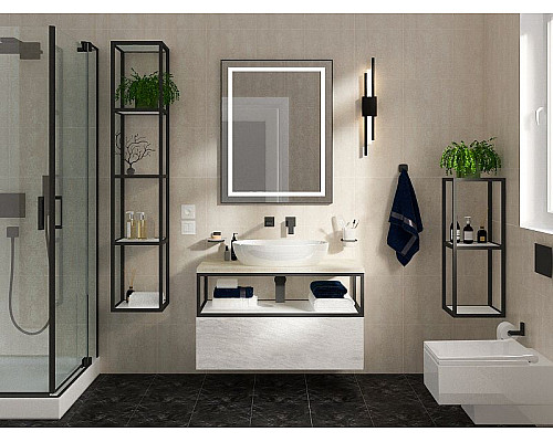 Santeh-Crystal.ru: Тумба Cezares Cadro 100 CADRO-100-1C-SO-BG-BLUM подвесная Bianco Ghiaccio Купить Тумба Cezares Cadro 100 CADRO-100-1C-SO-BG-BLUM подвесная Bianco Ghiaccio в магазине сантехники Santeh-Crystal.ru