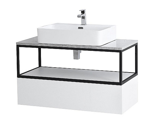 Santeh-Crystal.ru: Консоль под раковину Cezares Cadro 100 CADRO-100/46/30-1C-SO-MET-ST Черная матовая Заказать Консоль под раковину Cezares Cadro 100 CADRO-100/46/30-1C-SO-MET-ST Черная матовая в магазине сантехники Santeh-Crystal.ru