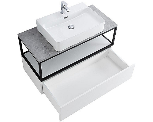 Santeh-Crystal.ru: Консоль под раковину Cezares Cadro 100 CADRO-100/46/30-1C-SO-MET-ST Черная матовая Заказать Консоль под раковину Cezares Cadro 100 CADRO-100/46/30-1C-SO-MET-ST Черная матовая в магазине сантехники Santeh-Crystal.ru