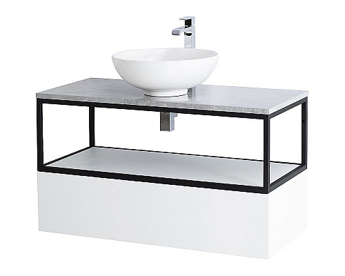 Santeh-Crystal.ru: Консоль под раковину Cezares Cadro 100 CADRO-100/46/30-1C-SO-MET-ST Черная матовая Заказать Консоль под раковину Cezares Cadro 100 CADRO-100/46/30-1C-SO-MET-ST Черная матовая в магазине сантехники Santeh-Crystal.ru