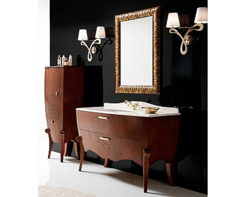 Зеркало Cezares Cavalli 120 CAVALLI 1200x30x750 Noce Foglia oro