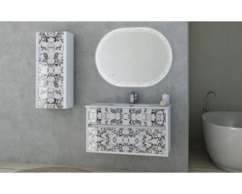 Приобрести Зеркало Cezares Elegance 100 45005 с подсветкой с сенсорным выключателем в магазине сантехники Santeh-Crystal.ru