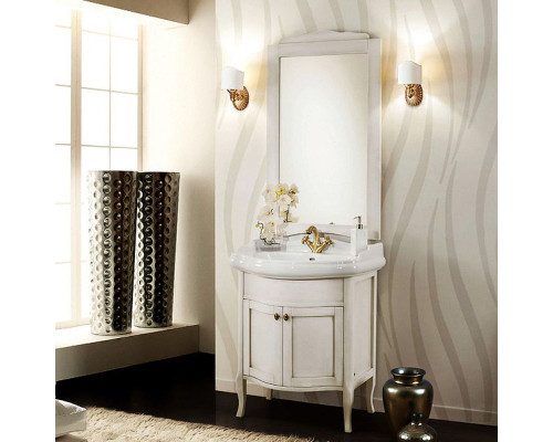 Заказать Зеркало Cezares Lorenzo 65 LOR70/03.03 Bianco Patinato в магазине сантехники Santeh-Crystal.ru