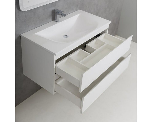Купить Тумба под раковину Cezares MOLVENO-100-2C-SO-BG подвесная Bianco Ghiaccio в магазине сантехники Santeh-Crystal.ru