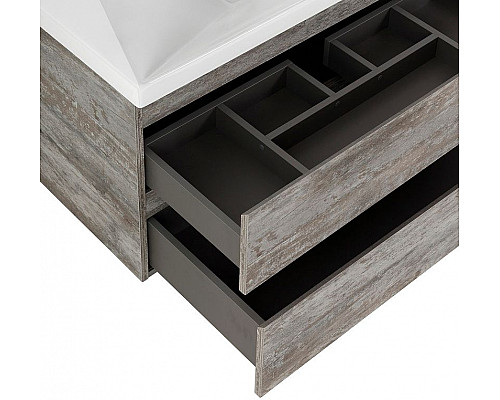 Купить Тумба под раковину Cezares Molveno 80 MOLVENO-80-2C-SO-LG подвесная Legno Grigio в магазине сантехники Santeh-Crystal.ru