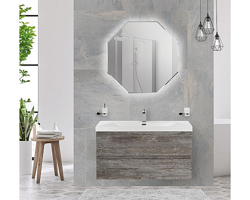 Купить Тумба под раковину Cezares Molveno 80 MOLVENO-80-2C-SO-LG подвесная Legno Grigio в магазине сантехники Santeh-Crystal.ru