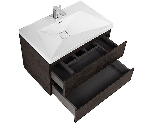 Купить Тумба под раковину Cezares Molveno 80 MOLVENO-80-2C-SO-OSS подвесная Ossido в магазине сантехники Santeh-Crystal.ru