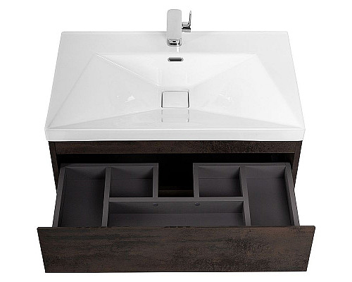 Купить Тумба под раковину Cezares Molveno 80 MOLVENO-80-2C-SO-OSS подвесная Ossido в магазине сантехники Santeh-Crystal.ru