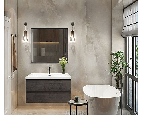 Купить Тумба под раковину Cezares Molveno 80 MOLVENO-80-2C-SO-OSS подвесная Ossido в магазине сантехники Santeh-Crystal.ru