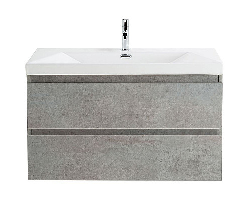 Купить Тумба под раковину Cezares Molveno 100 MOLVENO-100-2C-SO-BET подвесная Beton в магазине сантехники Santeh-Crystal.ru