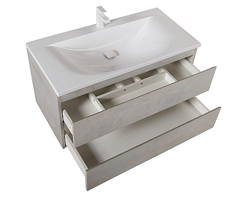 Купить Тумба под раковину Cezares Molveno 100 MOLVENO-100-2C-SO-BET подвесная Beton в магазине сантехники Santeh-Crystal.ru