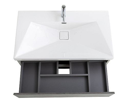 Купить Тумба под раковину Cezares Molveno 100 MOLVENO-100-2C-SO-BET подвесная Beton в магазине сантехники Santeh-Crystal.ru