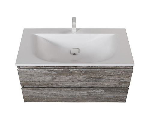 Купить Тумба под раковину Cezares Molveno 100 MOLVENO-100-2C-SO-LG подвесная Legno Grigio в магазине сантехники Santeh-Crystal.ru