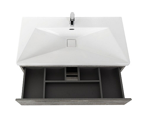 Купить Тумба под раковину Cezares Molveno 100 MOLVENO-100-2C-SO-LG подвесная Legno Grigio в магазине сантехники Santeh-Crystal.ru