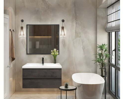 Заказать Тумба под раковину Cezares Molveno 100 MOLVENO-100-2C-SO-OSS подвесная Ossido в магазине сантехники Santeh-Crystal.ru