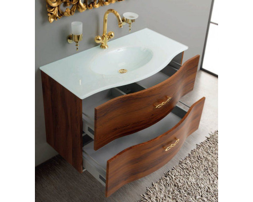 Заказать Тумба под раковину Cezares PETALO-900-2C-SO-RC-P подвесная Вишневый дуб без ручек в магазине сантехники Santeh-Crystal.ru