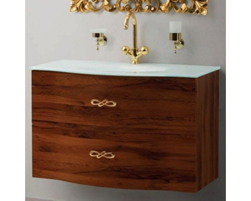 Заказать Тумба под раковину Cezares PETALO-900-2C-SO-RC-P подвесная Вишневый дуб без ручек в магазине сантехники Santeh-Crystal.ru