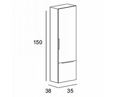 Шкаф пенал Cezares Premium 35 55504 подвесной Grigio nuvola