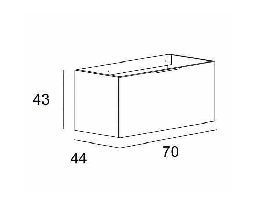 Тумба под раковину Cezares Premium 70 55436 подвесная Bianco opaco