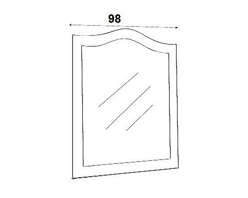 Зеркало Cezares Rubino 98 RUBINO.SP.BLO Bianco laccato opaco Зеркало Cezares Rubino 98 RUBINO.SP.BLO Bianco laccato opaco