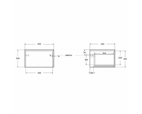 Тумба Cezares Tavolone 50 41585 Rovere tabacco