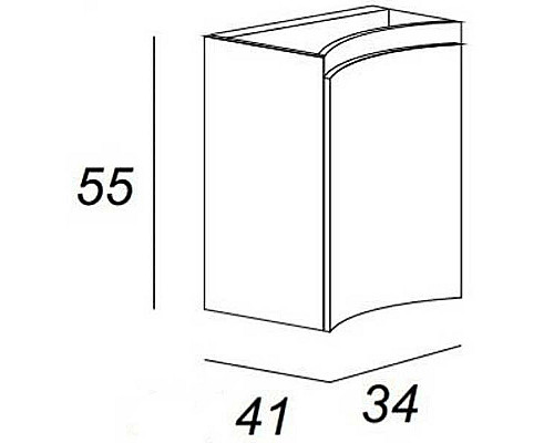 Santeh-Crystal.ru: Подвесной шкаф Cezares Vague 34 L 54836 Rovere tabacco Купить Подвесной шкаф Cezares Vague 34 L 54836 Rovere tabacco в магазине сантехники Santeh-Crystal.ru