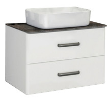 Тумба с раковиной Comforty Амстердам 75 00-00004668 подвесная Белая глянцевая