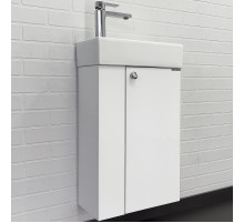 Тумба с раковиной Comforty Асти 40 00-00012835 подвесная Белый глянец