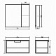 Купить Тумба с раковиной Comforty Бонн 75 00-00001936 подвесная Дуб темный в магазине сантехники Santeh-Crystal.ru