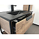 Купить Тумба с раковиной Comforty Бонн 75 00-00001936 подвесная Дуб темный в магазине сантехники Santeh-Crystal.ru