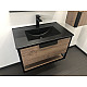 Купить Тумба с раковиной Comforty Бонн 75 00-00001936 подвесная Дуб темный в магазине сантехники Santeh-Crystal.ru