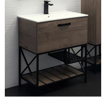 Тумба с раковиной Comforty Бредфорд 75 00-00008074 Дуб темный