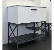 Тумба с раковиной Comforty Бредфорд 90 00-00009955 Белый глянец