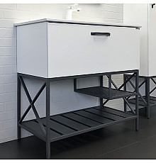 Тумба с раковиной Comforty Бредфорд 90 00-00009955 Белый глянец