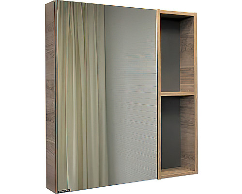 Купить Зеркальный шкаф Comforty Дуэт 75 00-00009924 Дуб натуральный в магазине сантехники Santeh-Crystal.ru