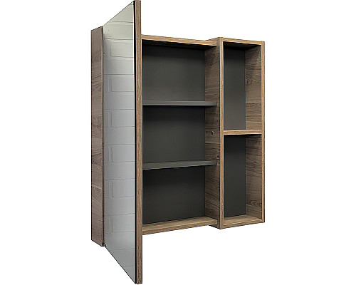 Купить Зеркальный шкаф Comforty Дуэт 75 00-00009924 Дуб натуральный в магазине сантехники Santeh-Crystal.ru